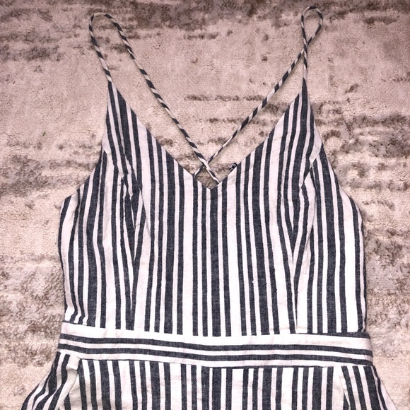 Striped Open Back Romper size Small - Picture 2 of 8